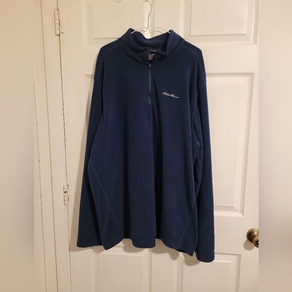 Eddie bauer dark blue fleece pullover - Picture 1 of 5